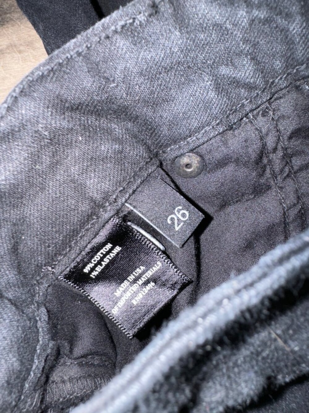 Parker Smith Black High-Waisted Frayed Step Hem Jeans Size 26 - Picture 5 of 10
